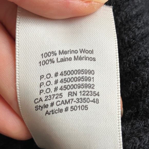 BLACK Aritzia Wilfred Free Lin merino wool Turtleneck Sweater size Large - Picture 7 of 8